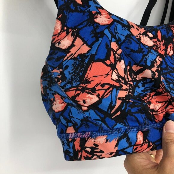 Lululemon Blue Multi / Black Energy Bra (Exhale) Mini Paint Storm Harbor size 8 - Picture 13 of 16
